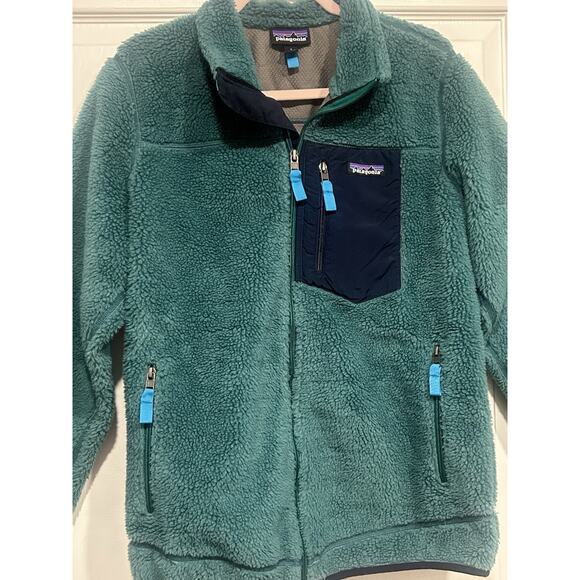 Patagonia Classic Retro-X Deep Pile Fleece Jacket Green Size L - Picture 8 of 16